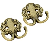 Комплект крючков Kerron 2 шт. KR 0201 BA, античная бронза SET(KR 0201 BA)