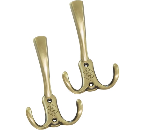 Комплект крючков Kerron 2 шт. KR 0210 MAB, античная бронза SET(KR 0210 MAB) 1