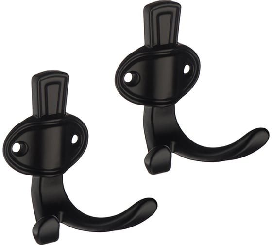 Комплект крючков Kerron 2 шт. KR 0311 BL, матовый черный SET(KR 0311 BL) 1