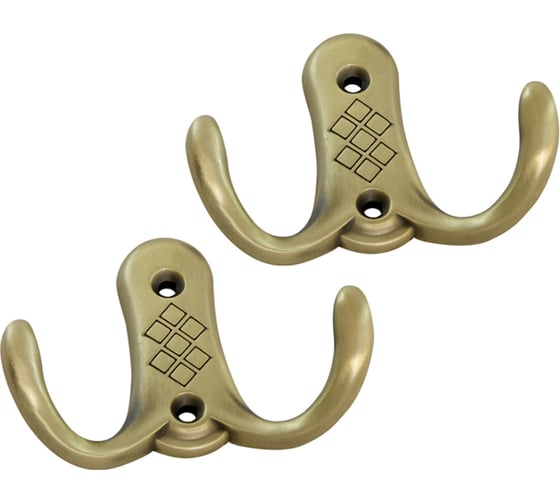 Комплект крючков Kerron 2 шт. KR 0211 MAB, античная бронза SET(KR 0211 MAB) 1