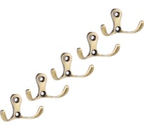 Комплект крючков Kerron 5 шт. KR 0010 AB, античная бронза SET(KR 0010 AB)