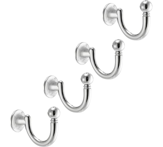 Комплект крючков Kerron 4 шт. KR 0150, хром SET(KR 0150) 1