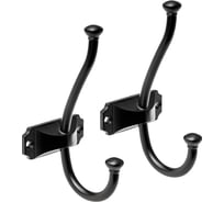 Комплект из 2 шт. мебельный крючок Kerron KR 0420 BL, матовый черный SET2(KR 0420 BL)