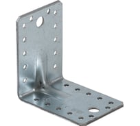 Крепежный особопрочный уголок с ребром VORMANN 90х90х65х2,5 мм, оцинкованный 70 932 000