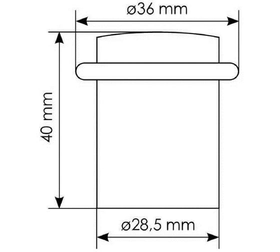 Дверной ограничитель MORELLI DS3 CP цвет - хром 9009094