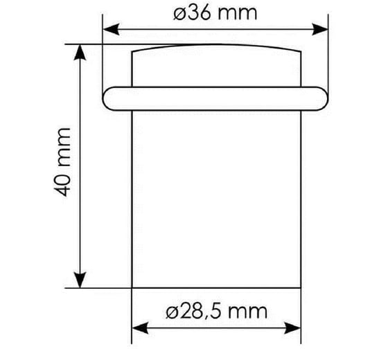 Дверной ограничитель MORELLI DS3 BL цвет - черный 9012838
