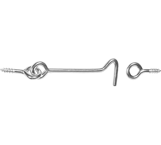 Накидной крючок с осью VORMANN 100 мм, d 4,0 мм, оцинкованный 00082 100 Z 1