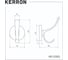 Комплект kerron из 2 шт. крючок мебельный двухрожковый, черненый старинный цинк, KR 0350 BAZ SET2(KR 0350 BAZ) 2