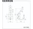 Комплект kerron из 2 шт. крючок мебельный двухрожковый, черненый старинный цинк, KR 0390 BAZ SET2(KR 0390 BAZ) 2