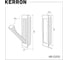 Комплект kerron из 2 шт. крючок мебельный однорожковый, матовый никель, KR 0370 SN SET2(KR 0370 SN) 2