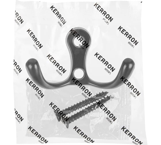 Комплект kerron из 5 шт. мебельный крючок KR 0010 BL, матовый черный SET5(KR 0010 BL)