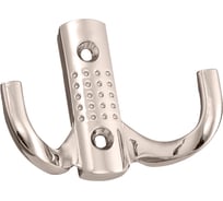 Комплект из 3 штук двухрожковый мебельный крючок Kerron матовый никель KR-0061-SN SET3