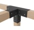 Крепеж коннектор для беседки PALITRA TECHNOLOGY из бруса TETRA графит 52981-5 5
