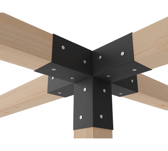 Крепеж коннектор для беседки PALITRA TECHNOLOGY из бруса PENTA графит 52981-6