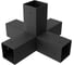 Крепеж коннектор для беседки PALITRA TECHNOLOGY из бруса PENTA графит 52981-6 1