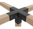 Крепеж коннектор для беседки PALITRA TECHNOLOGY из бруса PENTA графит 52981-6 3