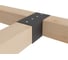 Крепеж коннектор для беседки PALITRA TECHNOLOGY из бруса 100x100 мм, графит, 4 шт. 52981-2 3