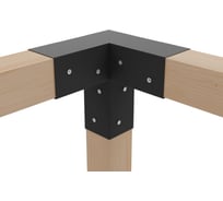 Крепеж коннектор для беседки PALITRA TECHNOLOGY из бруса TRIO графит, 2 шт. 52981-4