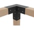 Крепеж коннектор для беседки PALITRA TECHNOLOGY из бруса TRIO графит, 2 шт. 52981-4 1