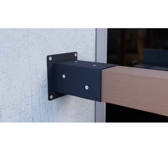 Крепеж коннектор для беседки PALITRA TECHNOLOGY из бруса UNO графит, 2 шт. 52981-3