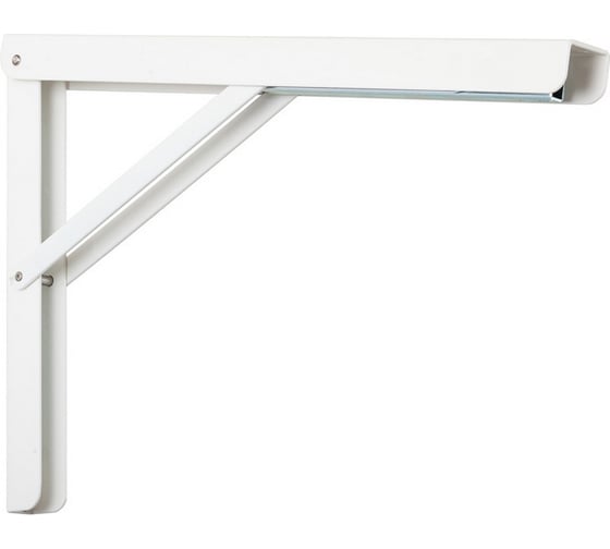 Консоль складная VORMANN Multi-Line 270х400х36х2 мм, оцинкованный, цвет: белый, 200 кг 00152 400 W