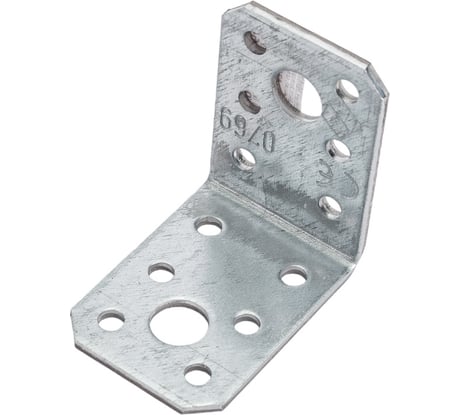 Крепежный прочный уголок VORMANN 50х50х35х2,5 мм, оцинкованный 70 921 000