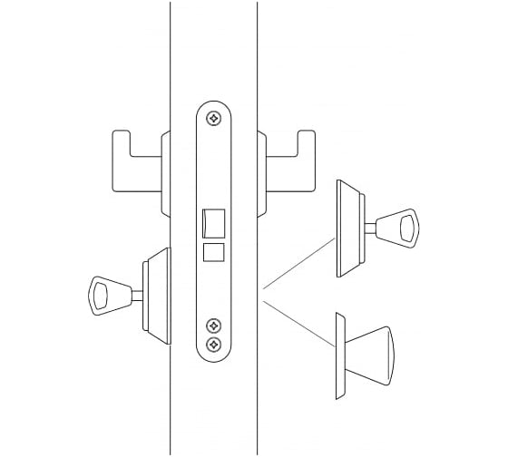 Корпус замка ABLOY 2018 лев. сталь с порошковой окраской под латунь 2018/24020000000