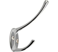 Крючок мебельный Trodos "ZY-703В" 2-рожковый, сплав ЦАМ, хром 302014