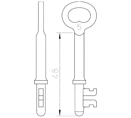 Корпус замка ABLOY 2014 лев. + ключ, сталь оцинкованная 2014/21020000000