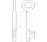 Корпус замка ABLOY 2014 лев. + ключ, сталь оцинкованная 2014/21020000000 3