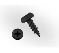 Саморез ЖЕСТЬ "клоп", острый, черный, 3,5x11 мм, 50 шт., европодвес УТ-00002404