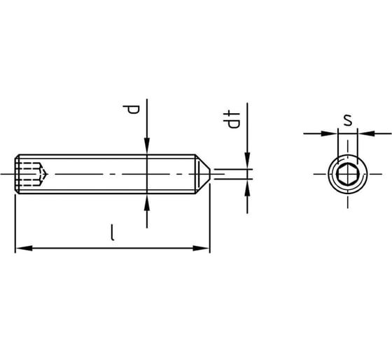Винт установочный Metiz-A2 DIN 914, M8x45 мм, А2, нерж. внутр. шестигр., 10 шт. 9142845 10