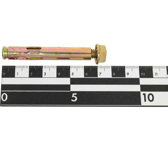 Анкерный болт с гайкой ЖЕСТЬ М10x77 мм, этикетка УТ-00007254