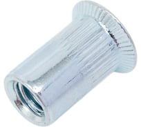 Заклепка резьбовая с насечкой ЖЕСТЬ М6 потай., белый цинк, 8 шт., европодвес УТ-00010425