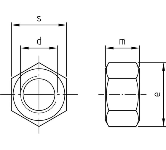 Гайка Metiz-A2 нержавеющая, М8, DIN 934, А4-80, шестигранная, 10шт 93448 10