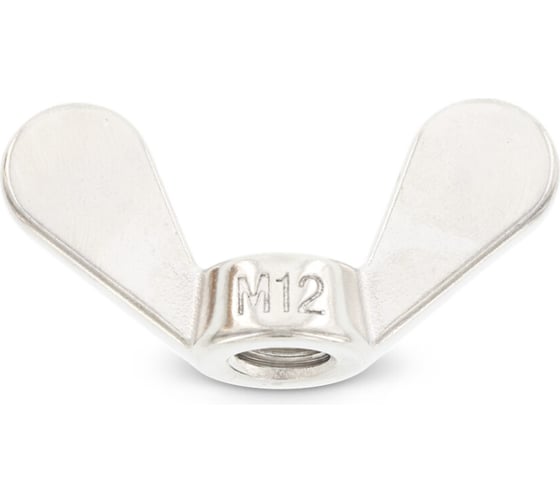 Гайка барашек Metiz-A2 DIN 315, М6, А2, German type, нержавеющая, 2 шт. 31526G 2
