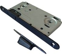 Защелка врезная Trodos CX9050WC с фиксацией под поворотную ручку с овал планкой, магнит, черный мат, 202211