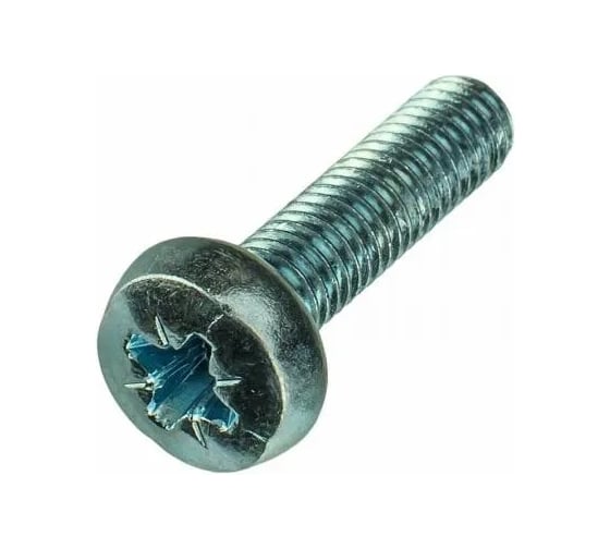 Винт с полусферической головкой и крестообразным шлицем EKF 6x12, DIN 7985 wp6x12