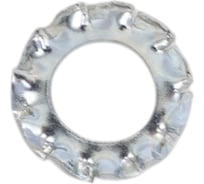 Шайба зубчатая ЖЕСТЬ DIN 6798А, наружные зубья, цинк, М5, 15 шт., европодвес УТ-00011891