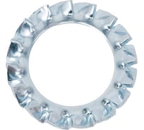 Шайба зубчатая ЖЕСТЬ DIN 6798А, наружные зубья, цинк, М12, 40 шт., коробка УТ-00011964