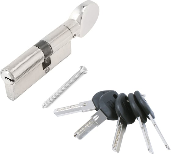Цилиндровый механизм Аллюр HD FG 80-5К CP (45x35G) хром, перф. ключ/вертушка 16271