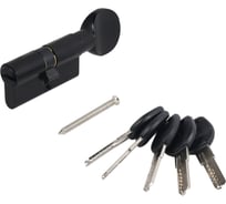 Цилиндровый механизм Аллюр HD FG 60-5К BLACK (30x30G) черный, перф. ключ/вертушка, БЛИСТЕР 12233