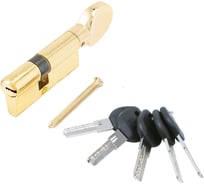 Цилиндровый механизм Аллюр HD FG 70-5К BP (40Gx30) латунь, перф. ключ/вертушка, БЛИСТЕР 7813