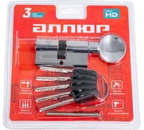 Цилиндровый механизм Аллюр HD FG 60-5К CP (30x30G) хром, перф. ключ/вертушка, БЛИСТЕР 7810