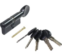Цилиндровый механизм Аллюр HD FG 70-5К BLACK (35x35G) черный, перф. ключ/вертушка 16267