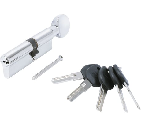 Цилиндровый механизм Аллюр HD FG 90-5К CP (40Gx50) хром, перф. ключ/вертушка 16276