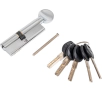 Цилиндровый механизм Аллюр HD FG 90-5К CP [35x10x45G](40x50G) хром, перф. ключ/вертушка, БЛИСТЕР 7827