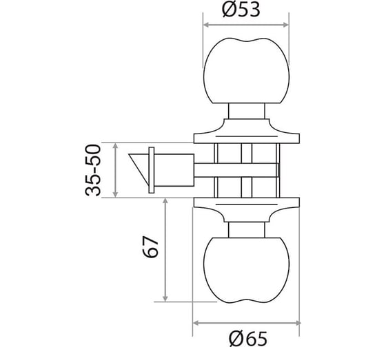Ручка-защелка Trodos "ЗШ-01", черный 204578