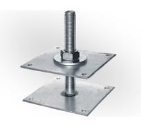 Анкер регулируемый по высоте ЖЕСТЬ 150x150x4 мм, М20x200 мм, этикетка УТ-00011437