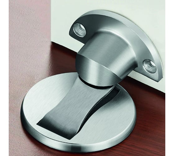 Дверной упор с магнитной фиксацией DOORLOCK DL DS005 SS напольный 60 мм 74235